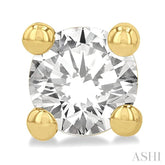 1/20 ctw Round Cut Diamond Stud Earring in 14K Yellow Gold